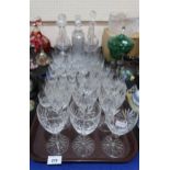 A collection of Edinburgh crystal drinking glasses and decanters Condition Report:No condition