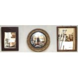 A lot of three assorted wall mirrors (3) Condition Report:Available upon request
