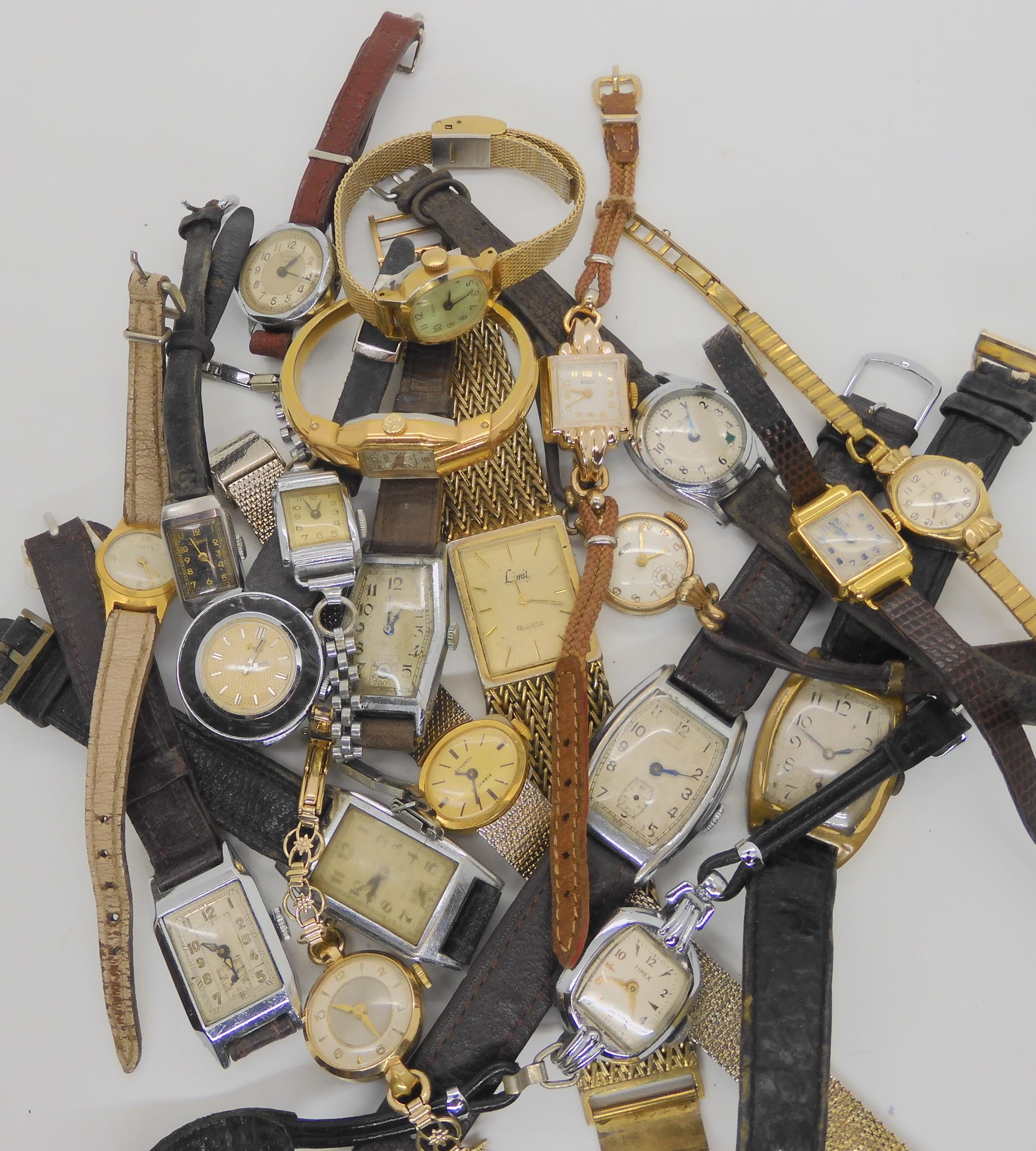 A collection of vintage ladies wristwatches to include Sabrina, Siegevin, Oris and Services Etc - Image 2 of 5