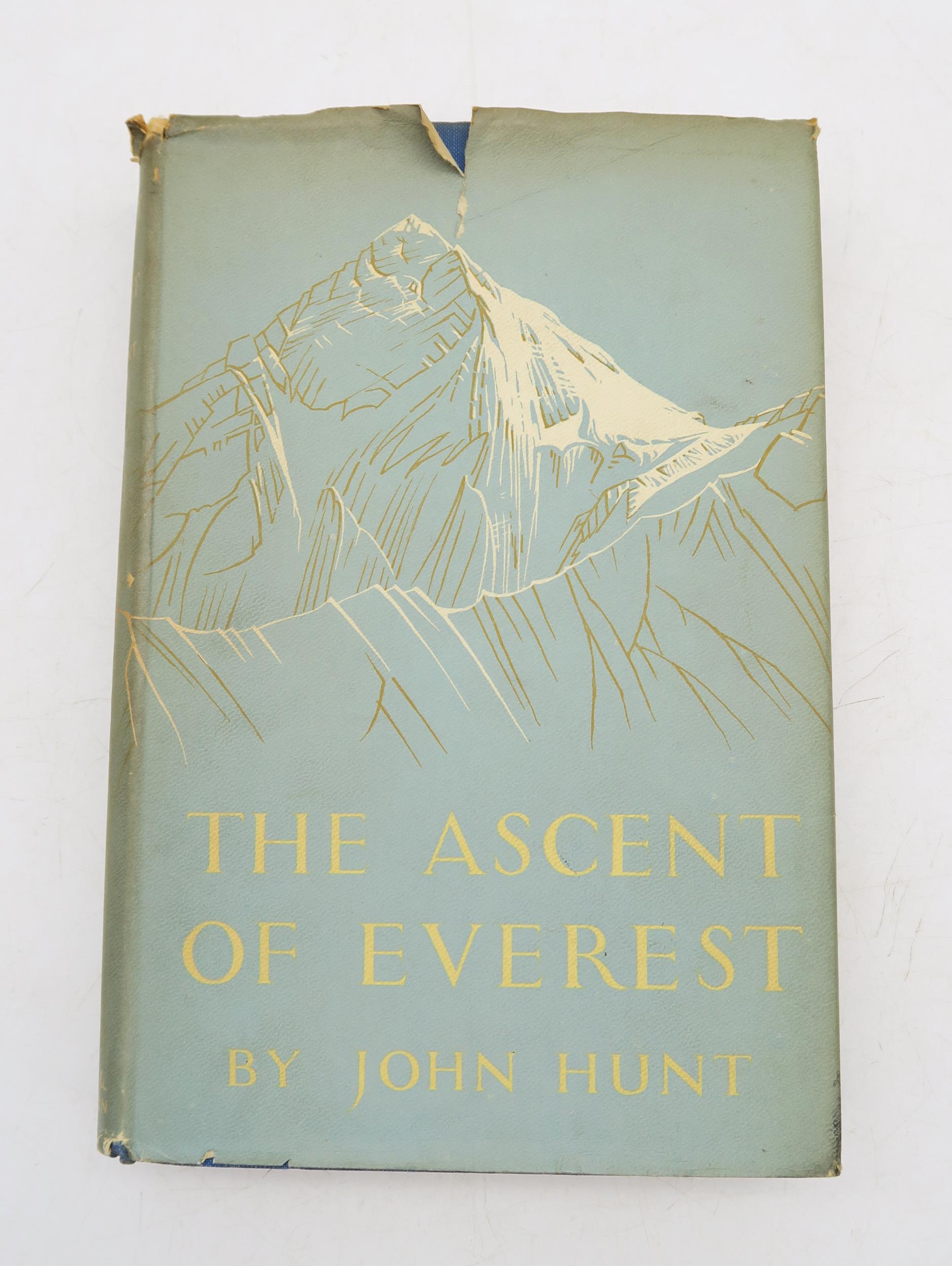 Hunt, JohnÊThe Ascent of Everest, 1st edition, Hodder & Stoughton, London, 1953, blue cloth