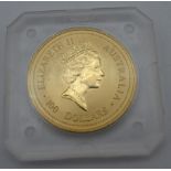 THE 1994 AUSTRALIAN NUGGET 1 0Z 9999 GOLD WHIPTAIL WALLABY rev Elizabeth II Australia 100 Dollars