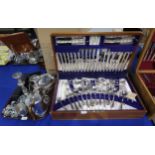 A collection of EPNS including aÊcased canteen of matched cutlery, most by Viners of Sheffield, in