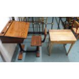 A lot of two early 20th century children's school desks (2) Condition Report:Available upon request