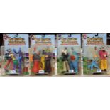 THE BEATLES YELLOW SUBMARINE set of four figures, John with his Bulldog, Paul with his Monster,