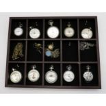 A collection of pocket watches and accessories, comprising a hallmarked London silver example (1878,