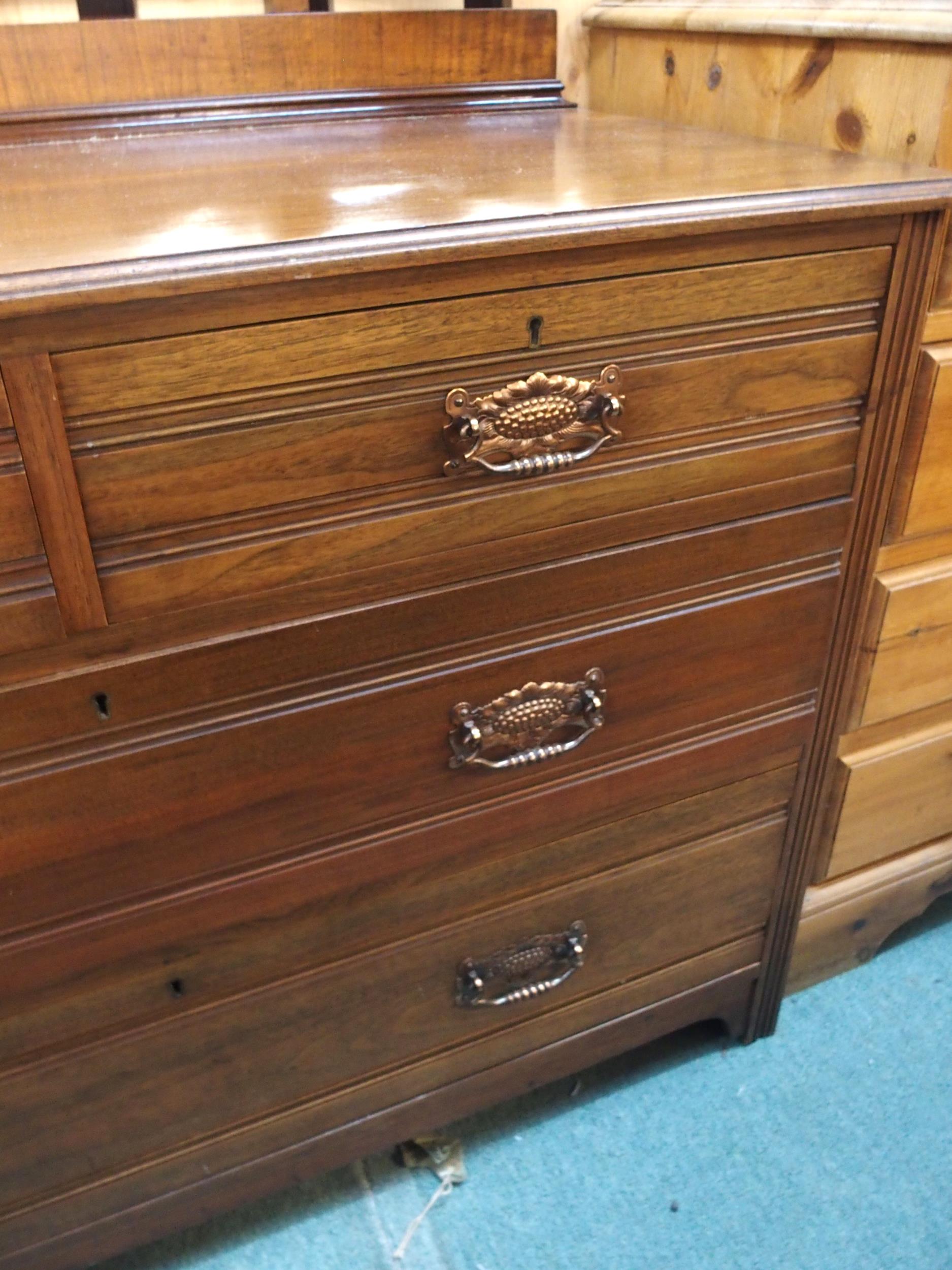 An early 20th century mahogany triple plate dressing chest, 150cm high x 107cm wide x 52cm deep - Image 3 of 4