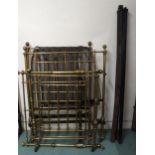 A lot of two Victorian brass tester sized single beds (2) Condition Report:Available upon request