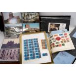 STAMPS a box containing twelve prestige booklets, two albums of covers mainly special postmarks,
