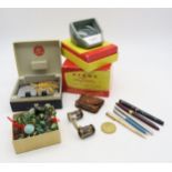 A mixed lot, comprising collected pens to include Parker and Sheaffer's, a Yard-o-Led rolled gold