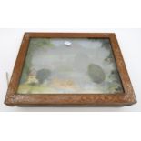 A mid-20th century illuminated Alpine landscape scene/light fixture Condition Report:Available