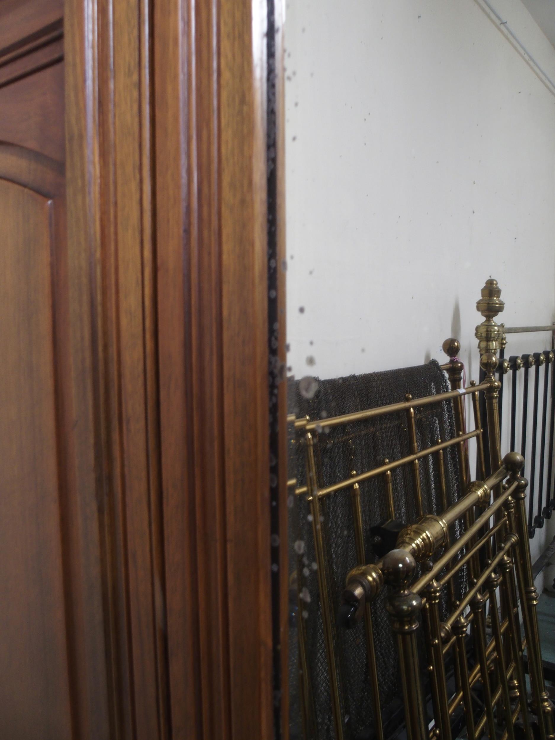 A Victorian mahogany wardrobe with central mirror flanked by doors over two drawers, 201cm high x - Image 5 of 7