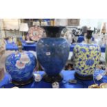 Three decorative pottery table lamps Condition Report:Available upon request