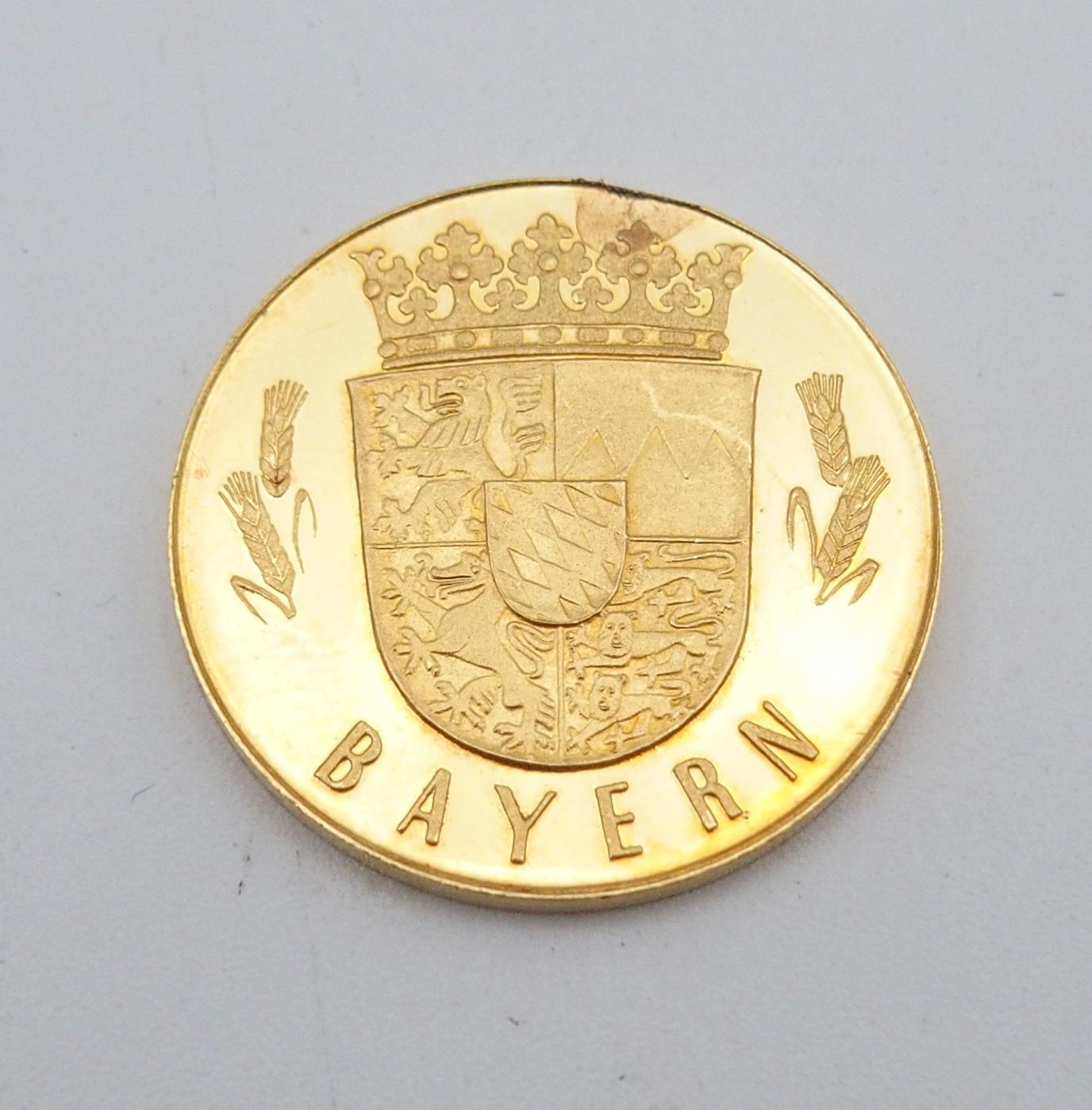 BAYERN COIN, BAYERN coat of arms rev Eagle shield with 11 stars 8 gramsÊ Condition Report: