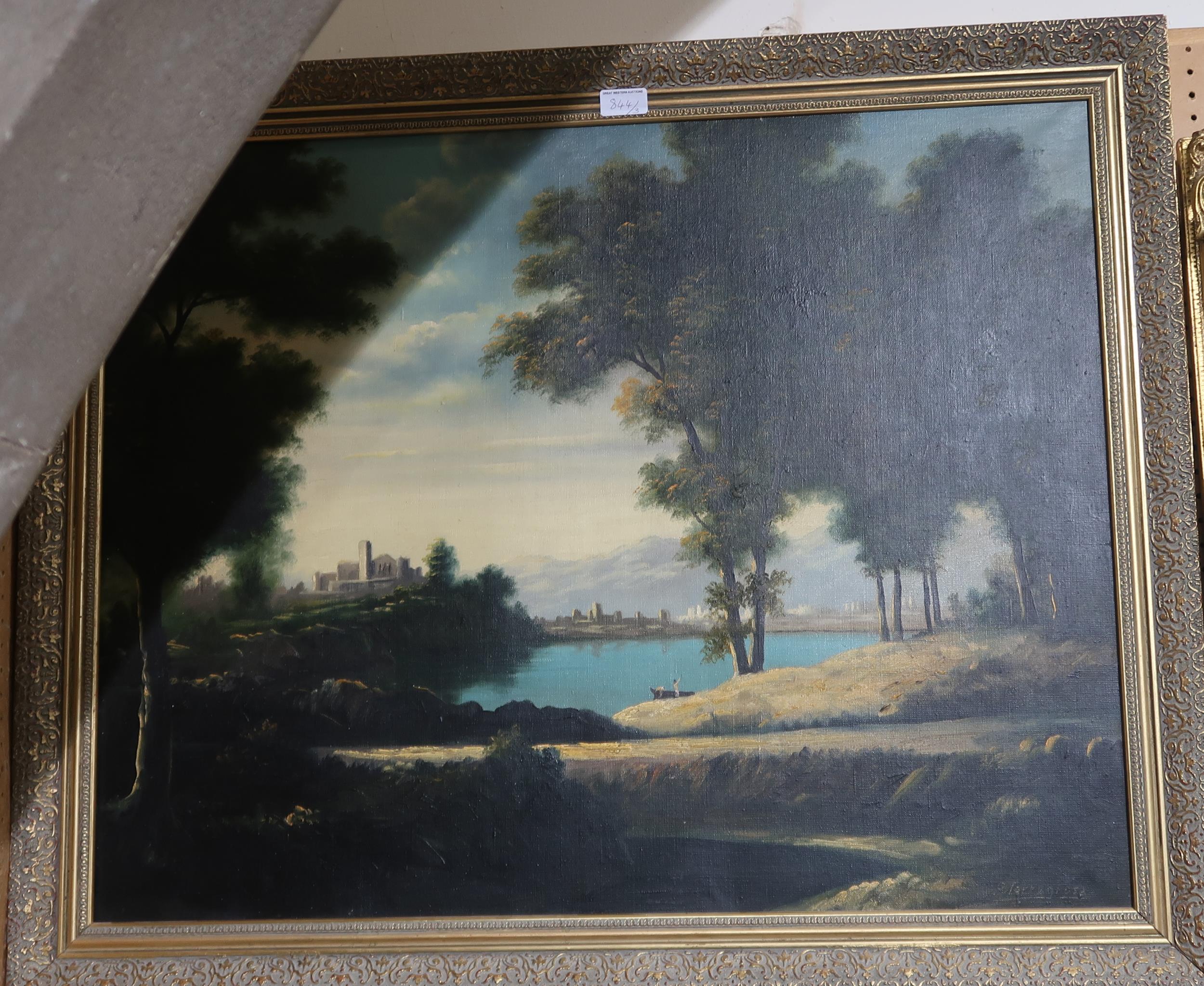 CONTINENTAL SCHOOLÊLakeland scene, signed, oil on canvas, 60 x 50cm and another two (3) Condition - Image 5 of 5