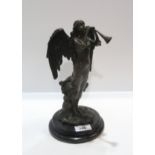 After Moreau, a bronzed metal figure of an angel playing a trumpet Condition Report:Available upon
