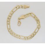 A 14k gold fancy link bracelet, length 19.8cm, weight 9.7gms Condition Report:Available upon