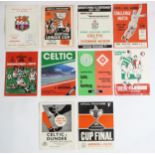 SPORTING MEMORABILIA Celtic FC: a collection of eleven historic football programmes, with fixtures
