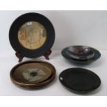 A collection of studio pottery comprising bowls, chargers etc, unknown makers marks Condition