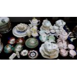 Assorted Bavarian porcelain cabinet cups and saucers, and coffee set, Tuscan coffee set, and