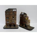 TAM SMITH - Two sculptures including The Saracen Head and another model of a crumbling tenement