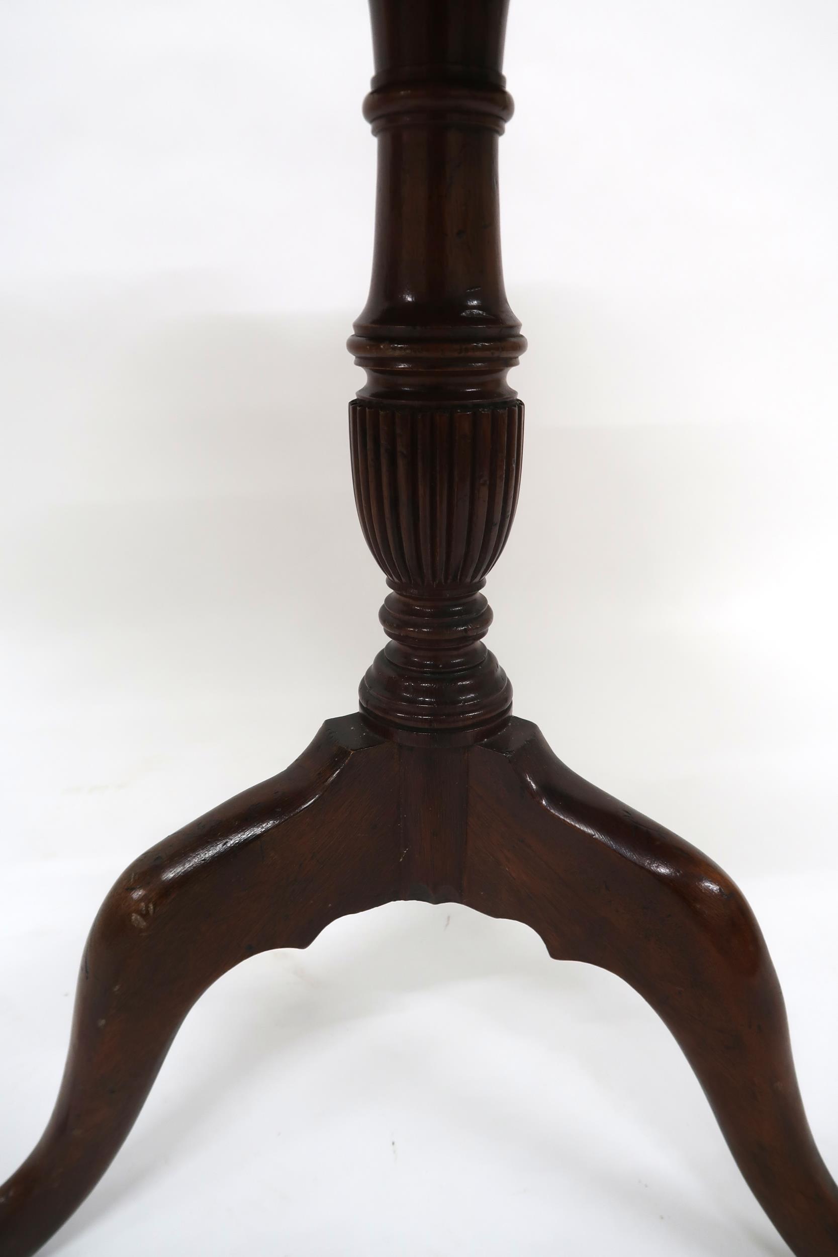 A Victorian mahogany tilt top occasional table with shaped top on tripod base and an oval two tier - Image 5 of 6