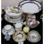 Cabinet cups and saucers, Doulton figure etc Condition Report:No condition report available