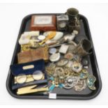 An eclectic mixed lot, to include cased spectacles by S.R. Hyslop, Edinburgh, a large white metal