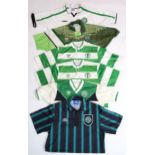 SPORTING MEMORABILIA Celtic FC: a 1986 away shirt, 1992/93 away shirt, 2001-02 away shirt, 1991-92