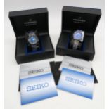 Two boxed Seiko x Prospex "Save the Ocean" diver's wristwatches, both unused and complete with