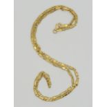 An 18ct gold fancy chain, length 50cm, weight 12.5gms Condition Report:Available upon request
