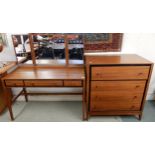 A mid 20th century teak Elder triple plate dressing table, 130cm high x 117cm wide x 51cm deep and