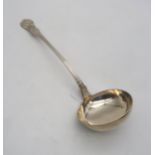 A Scottish Early Victorian silver Queen's pattern soup ladle, by J & W Mitchell, Glasgow 1841,