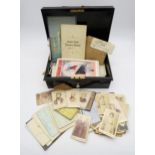 A tin document box (with key), containing a quantity of late-C19th and later correspondence,