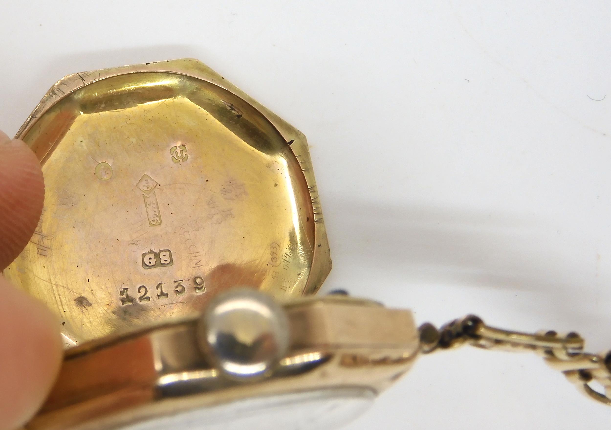 A 9ct empty ladies watch case and strap weight on its own 6.7gms, together with a 9ct cased - Image 4 of 6