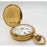 An 18ct gold Elgin full hunter pocket watch, inscribed to dust cover, Chester hallmarks for 1919,