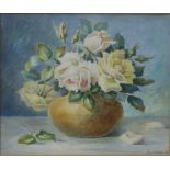 J. JESSOP STILL LIFE WITH ROSES Watercolour, signed lower right, dated (19)34, 20 x 23cm Condition