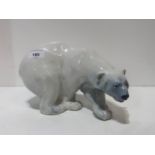 A Royal Copenhagen model of a Polar Bear, in walking pose, printed backstamp, numbered 089 Condition