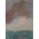 IRENE HALLIDAY (SCOTTISH b. 1931) DIDSBURY SUMMER SKY Watercolour, signed lower left, 30 x 21cm