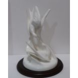 A large Royal Doulton Images white glazed sculpture of two Gannets titled Courtship Condition