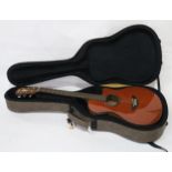 YAMAHA APX-3 ELECTRO ACOUSTIC GUITAR serial number QJN247057 parlour guitar with case and a guitar