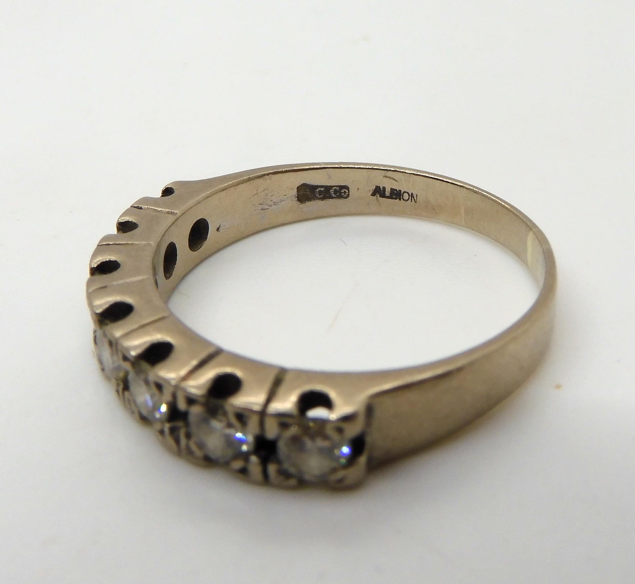 An 18ct white gold seven diamond eternity ring set with estimated approx 0.70cts of brilliant - Image 2 of 3