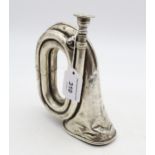 "The Buglet": an early-C20th bicycle bugle by Henry Keat & Sons, the bell engraved "by Appointment