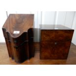 *WITHDRAWN* A 19th century mahogany knife box with original interior liner and a walnut bottle box