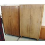 A lot of two mid 20th century Morris of Glasgow for Cumbrae furniture Afromosia teak two door