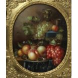 20th CENTURY SCHOOL  STILL LIFE WITH GRAPES Oil on board, 48 x 38cm Condition Report:Available