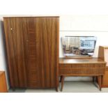 A mid 20th century Afromosia teak veneered Morris of Glasgow for Cumbrae furniture two piece bedroom