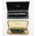 An attractive boxed Conway Stewart pen/pencil set, consisting of Duro and Dinkie models, the
