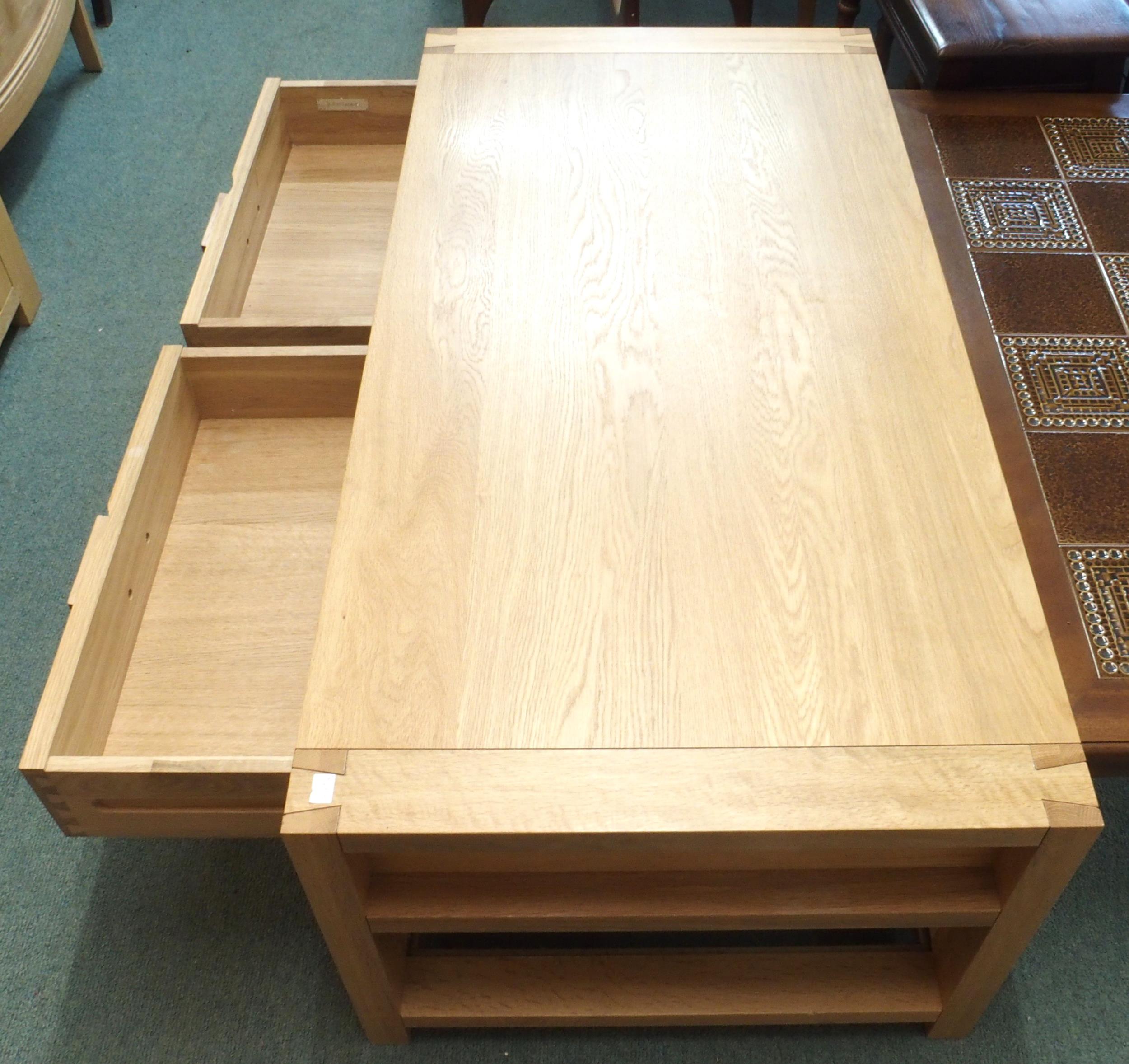 A lot of three contemporary oak John Lewis living room items comprising TV/media unit, 57cm high x - Image 8 of 8