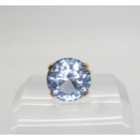 A 9ct gold large blue gem set ring, finger size M, weight 7.7gms  Condition Report:Available upon