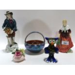 A M Saxe figure of a fruit seller, a Paragon figure Lady Cinthia, and other items Condition Report: